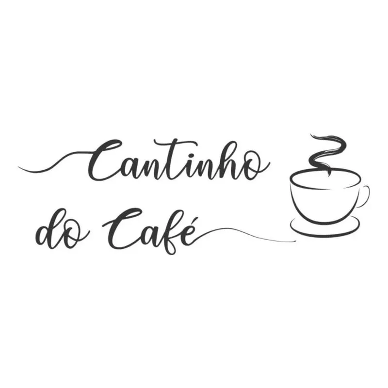 2x Adesivo Decorativo De Parede Frase Cantinho Do Café Cozin