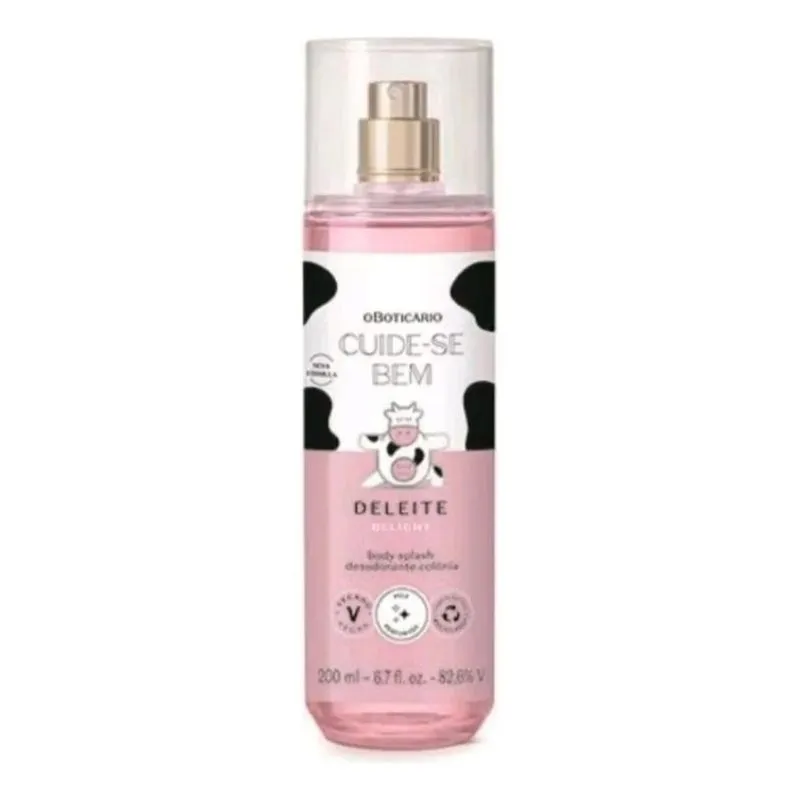 10x O Boticário Cuide-se Bem Deleite Splash 200ml Para Femi