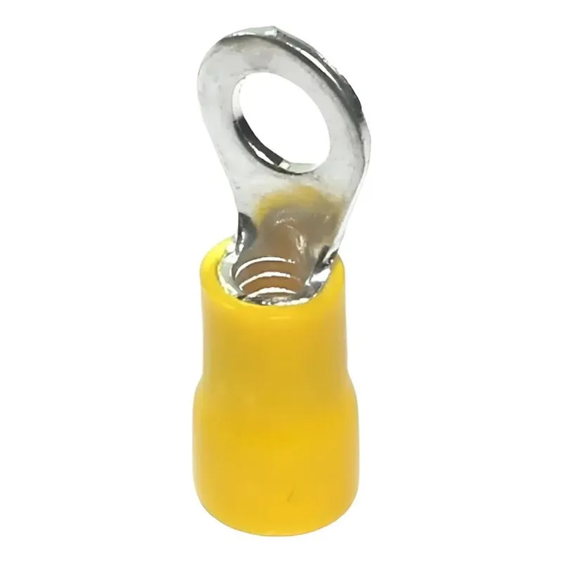 100x Terminal Olhal Isolado Amarelo 4 A 6mm M6 - 100 Peças