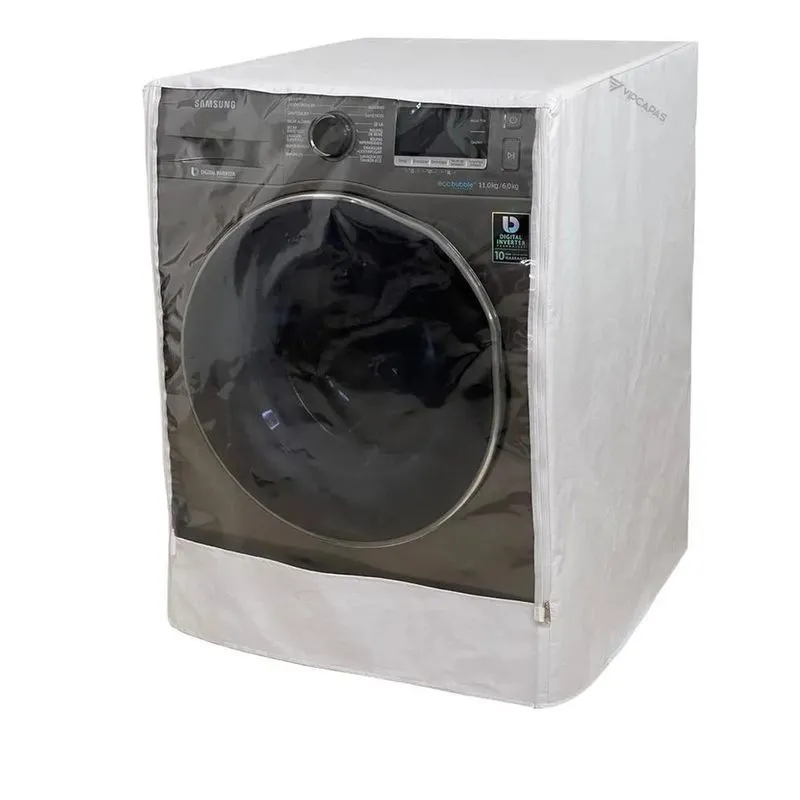 Capa Maquina Lava E Seca Samsung Lg 10 Kg Transparente Bran
