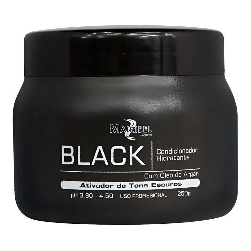 Máscara Matizadora Black 250g Mairibel Ativador Tons Pretos