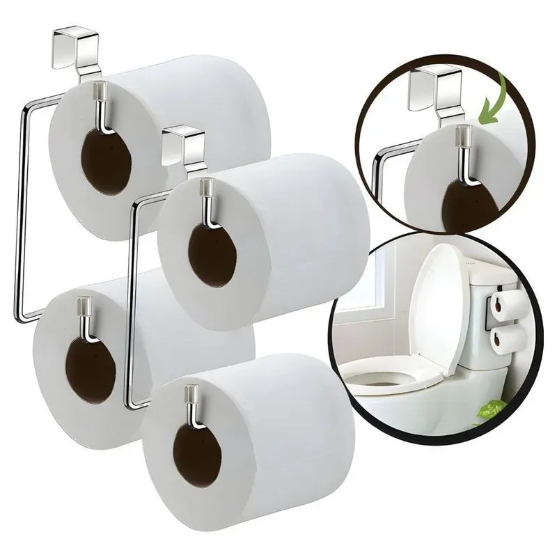 3x 2x Suporte Papel Higiênico Duplo Caixa Acoplada Porta Pap