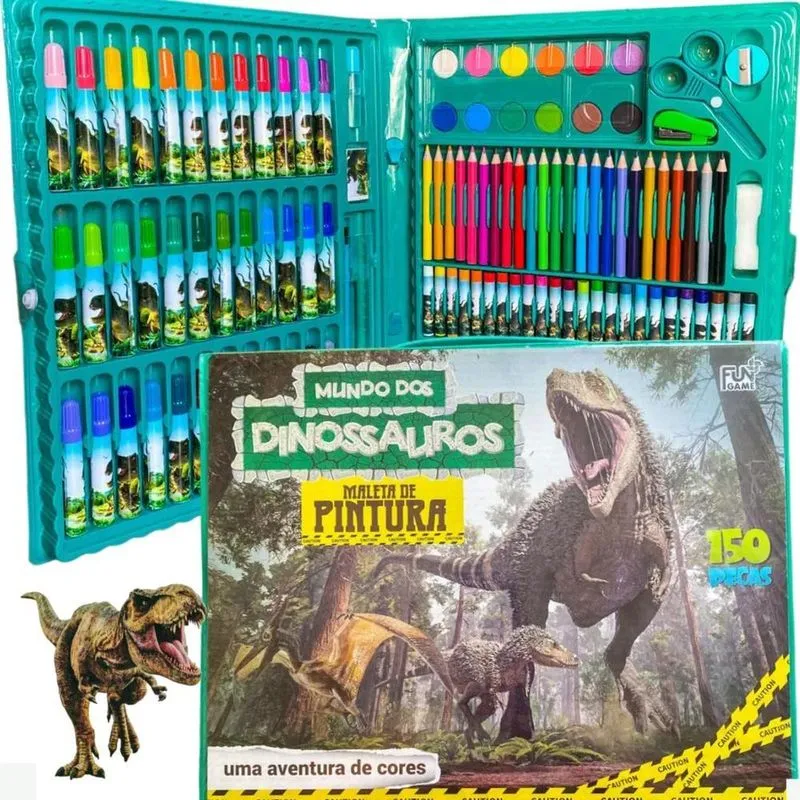 10x Kit Premium Escolar Menino Manothor Maleta Pintura 150