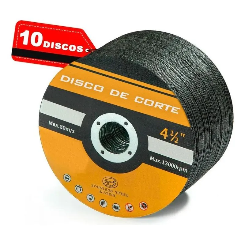 2x Disco De Corte Aço/inox Fino 10un 4.1/2 Pol 115mm