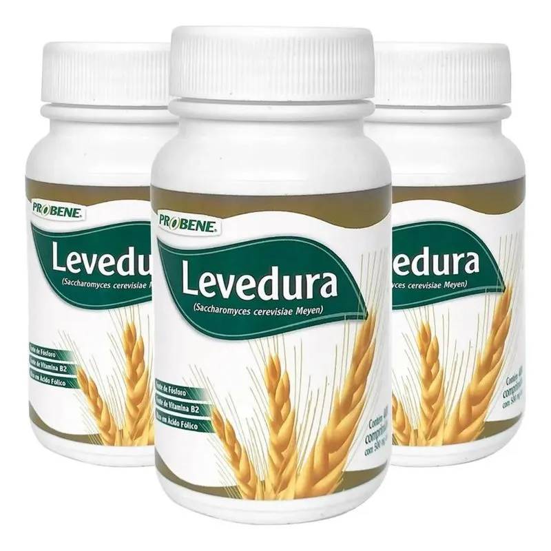 3x Levedura De Cerveja 3 X 400 Comprimidos