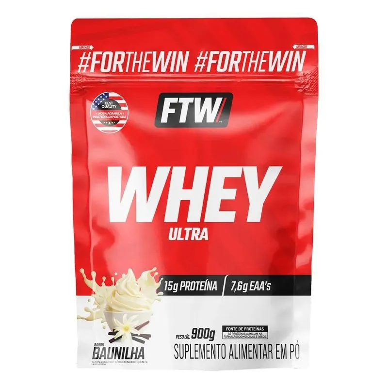 Whey Ultra Protein Concentrado Refil 900g Sabor Baunilha - F