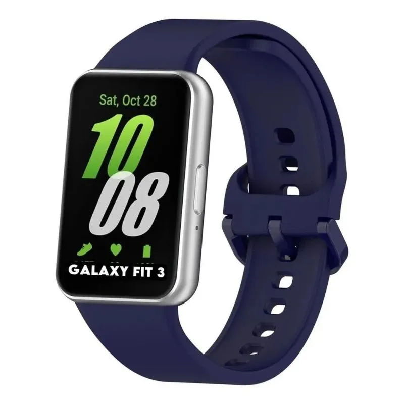 Pulseira De Silicone Para Samsung Galaxy Fit Azul-escuro