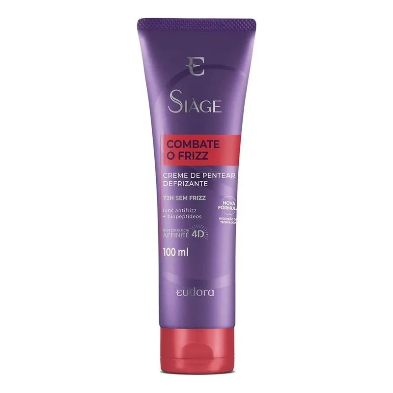 3x Creme Pentear Defrizante Eudora Siage Combate O Frizz 100