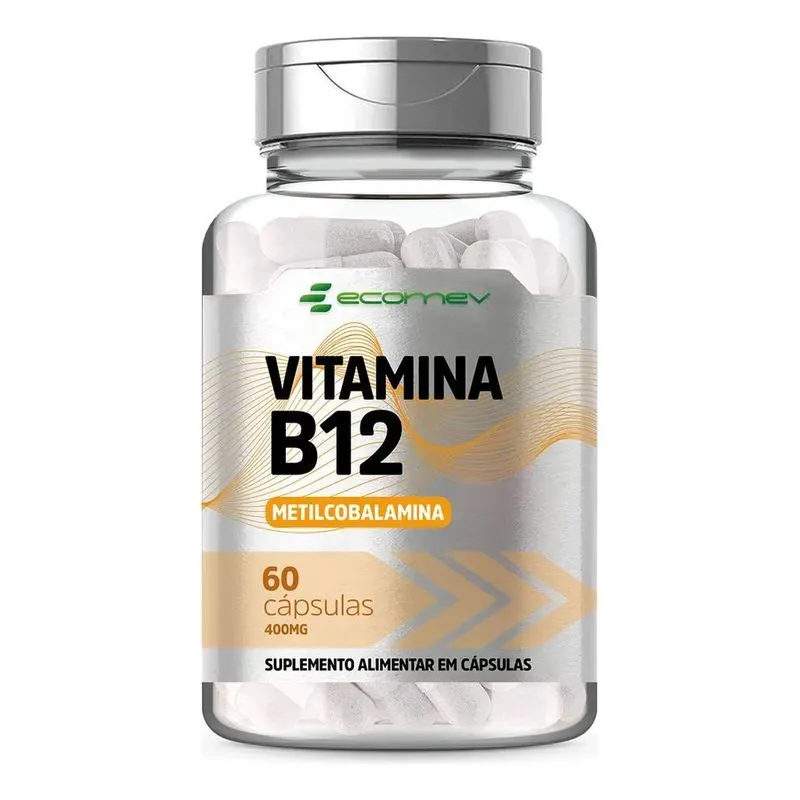 10x Vitamina B12 Metilcobalamina Forma Ativa 400mg 60cp Sem