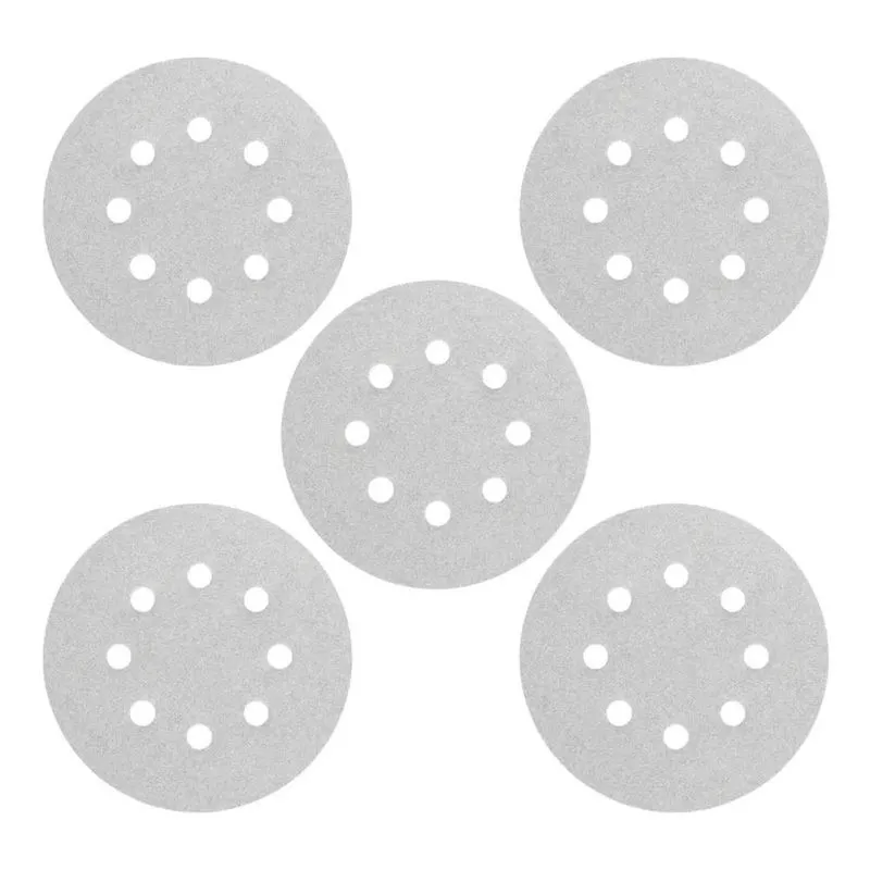 2x Combo 50 Disco Lixa Pluma Branco 125mm 8 Furos Roto Orbit