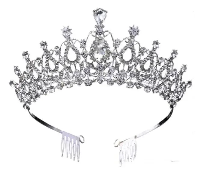 Tiara Coroa Noiva Miss Debutante Dama Festa Com Pente