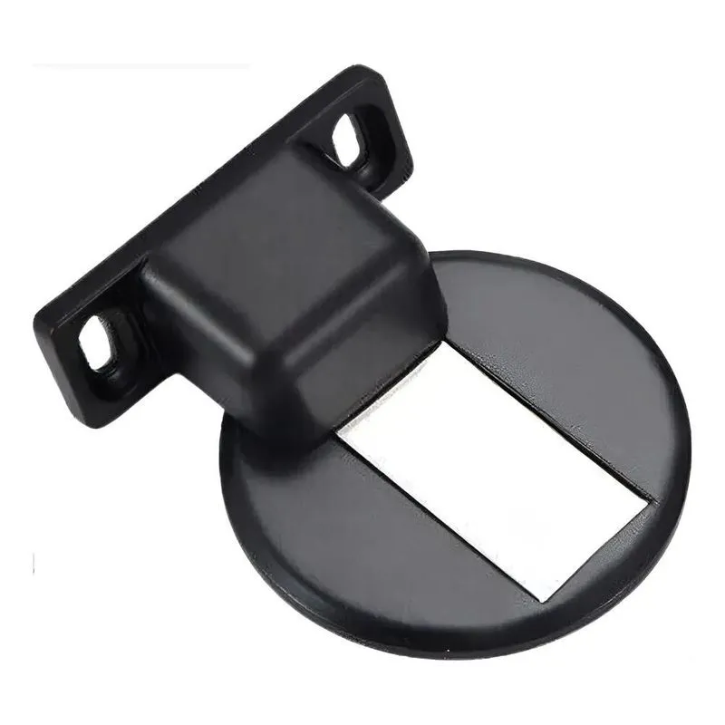 Prendedor De Porta Batente Magnético Slim Aço Preto