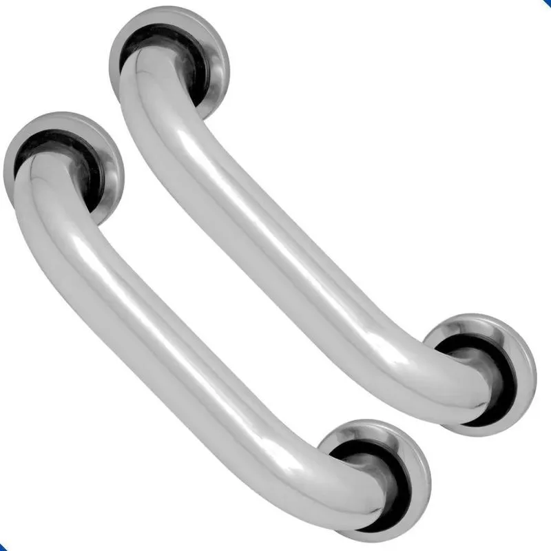 10x Kit 2 Barras De Apoio 20cm Alça Suporte Segurança Pcd