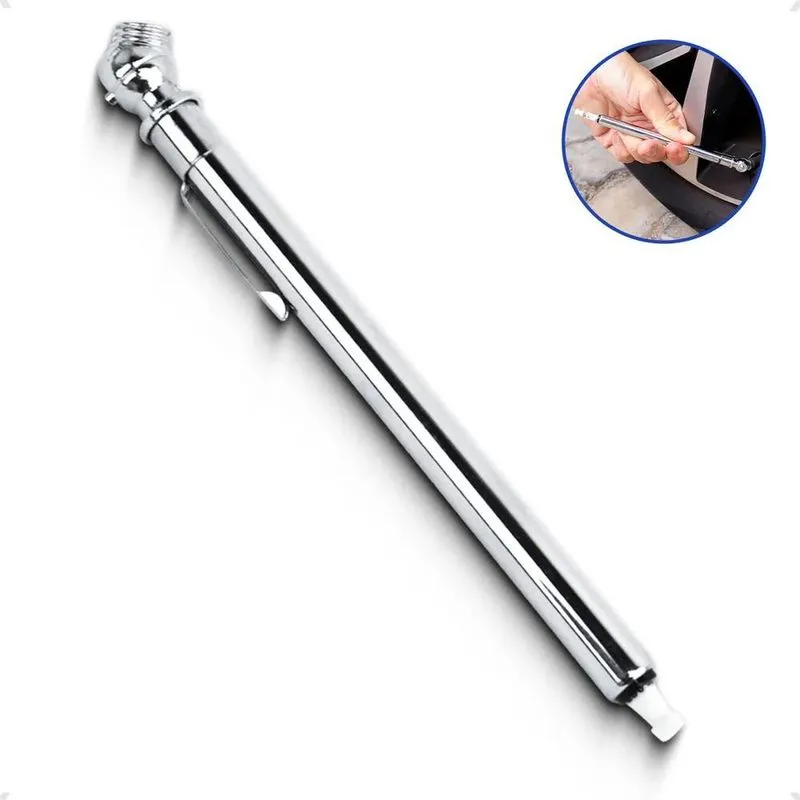 Medidor Manual Pressão Tipo Caneta Calibragem De Pneu 50lbs