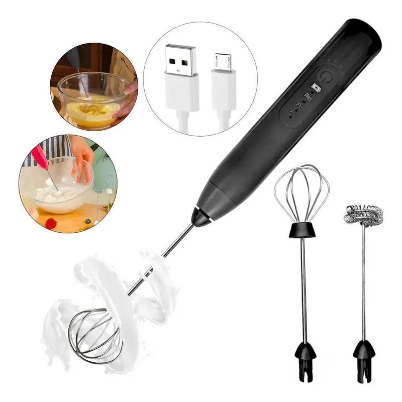 Mixer Portátil Recarregável Usb Batedor Fuê A Branco 127/220