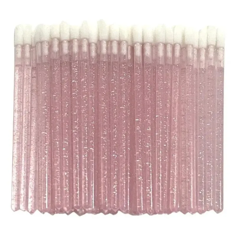 3x 200 Pincel/aplicador Descartável De Batom Gloss Cor Rosa
