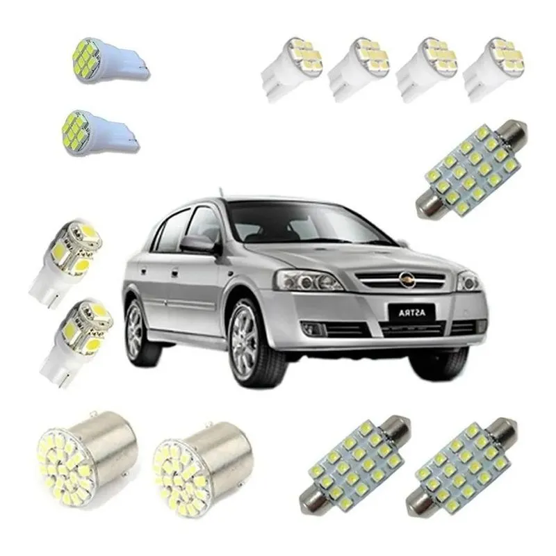 3x Kit Lampadas Led Astra 2003 A 2011 Teto Placa Farolete