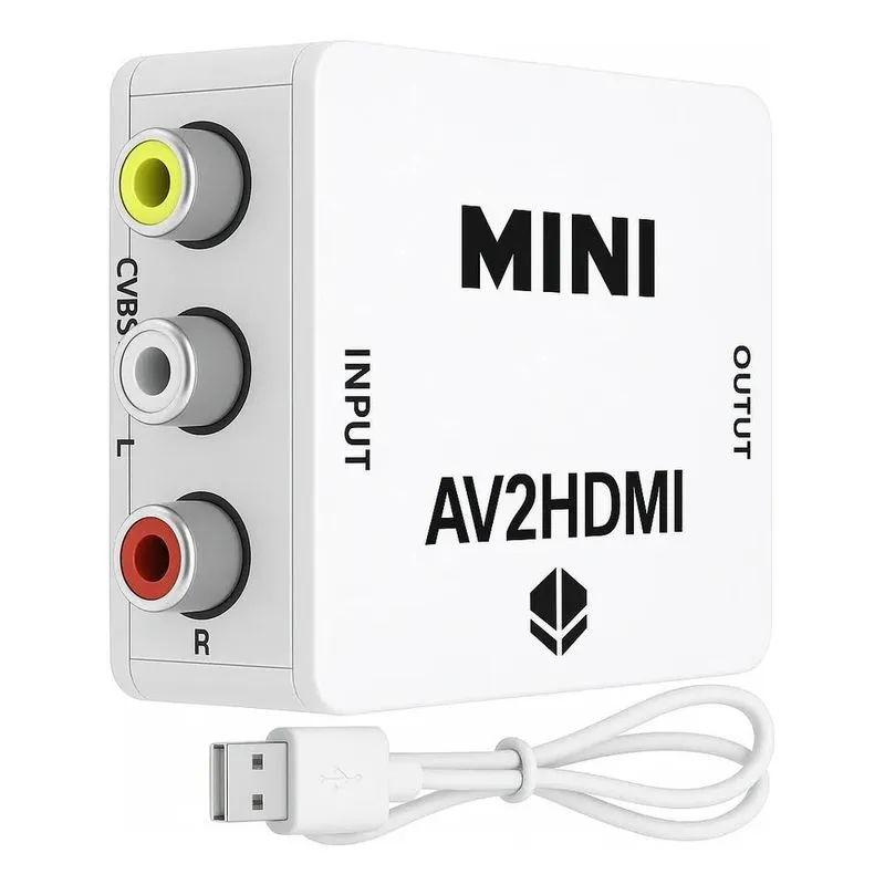 3x Mini Adaptador Conversor Video 3rca Av X Para Cabo Hdmi T
