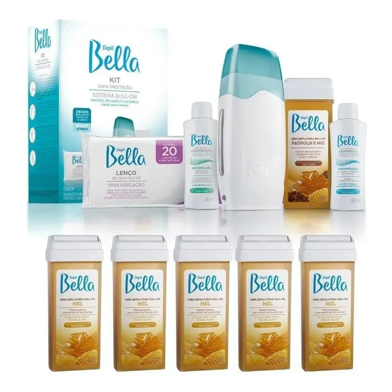 10x Kit Para Depilar Depil Bella + 5 Refil De Cera