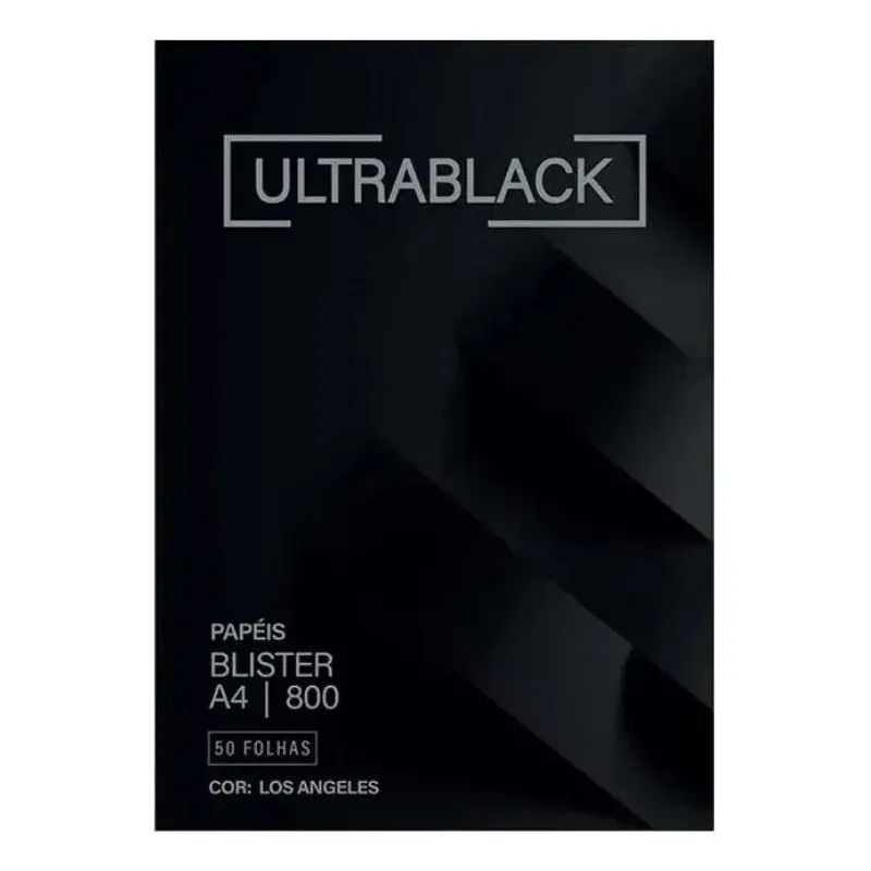 2x 50 Folhas Papel Color Plus A4 80g Preto Los Angeles