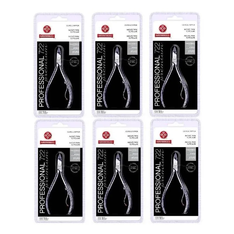 Mundial Alicate Kit 6un Para Cutículas Prof. Inox Afiado 722