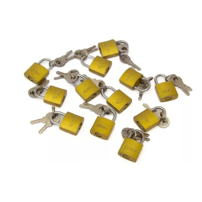 10x Kit 6 Cadeado Pequeno 20mm Para Armários Mala Janela Pr