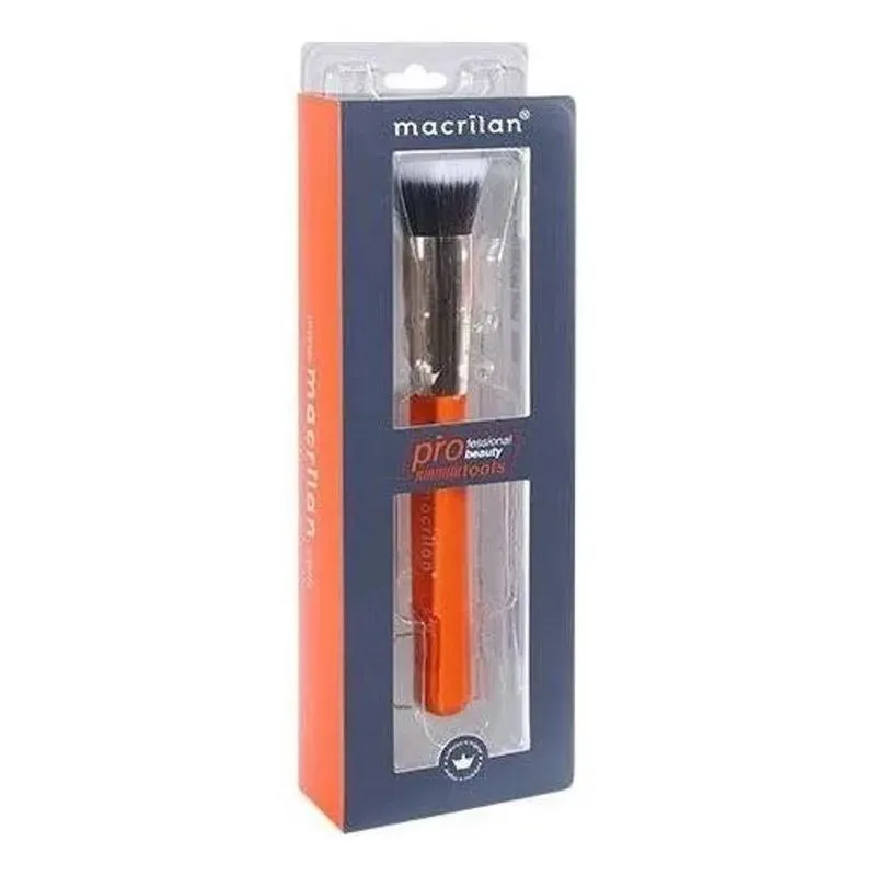 Macrilan Bt04 Pincel Duo Fiber Kabuki Beauty Tools Cor Laran