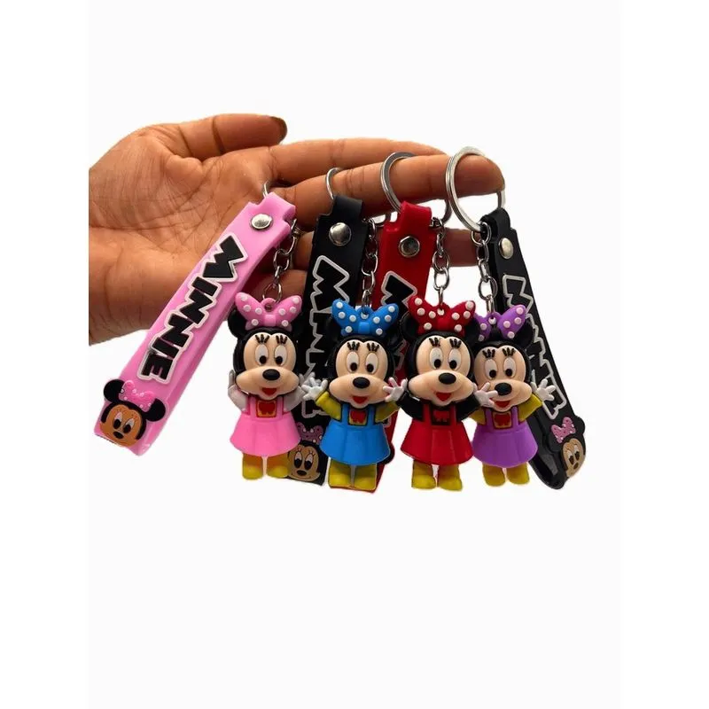 Kit Chaveiro Minnie 3D Disney Emborrachado Variado 8Cm