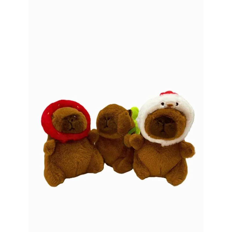 Kit Chaveiro De Pelúcia Capivara Animal Variado Fofo 12Cm
