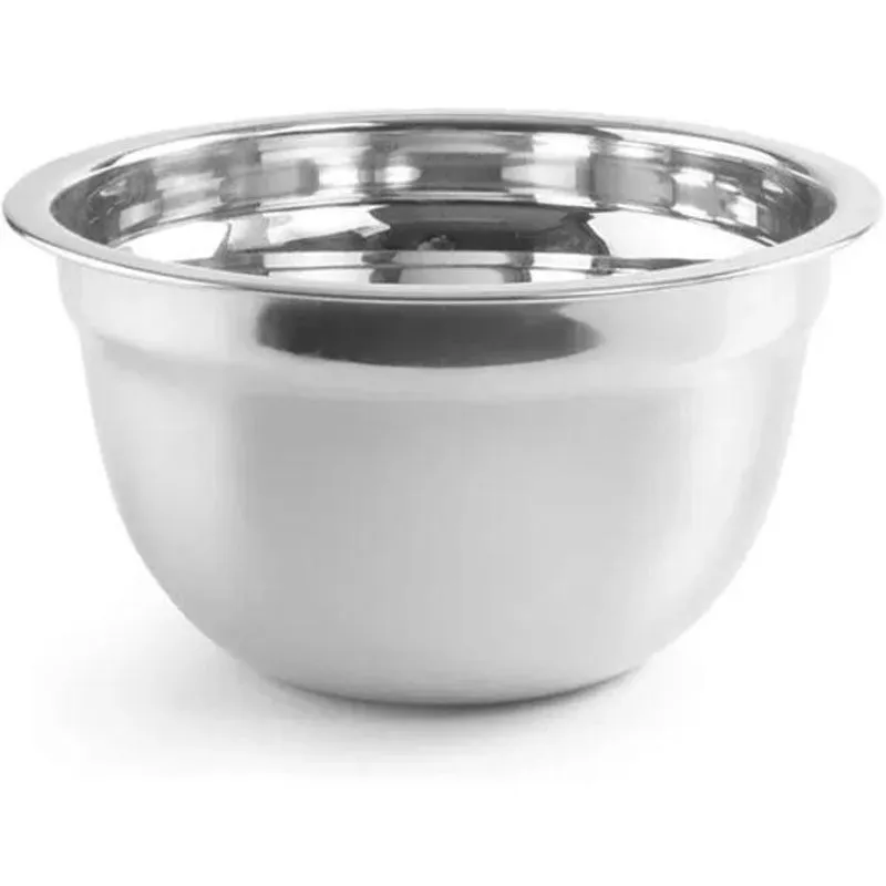 3x Bowl Inox 22cm 2.8 Litros Saladeira Tigela Inox Funda