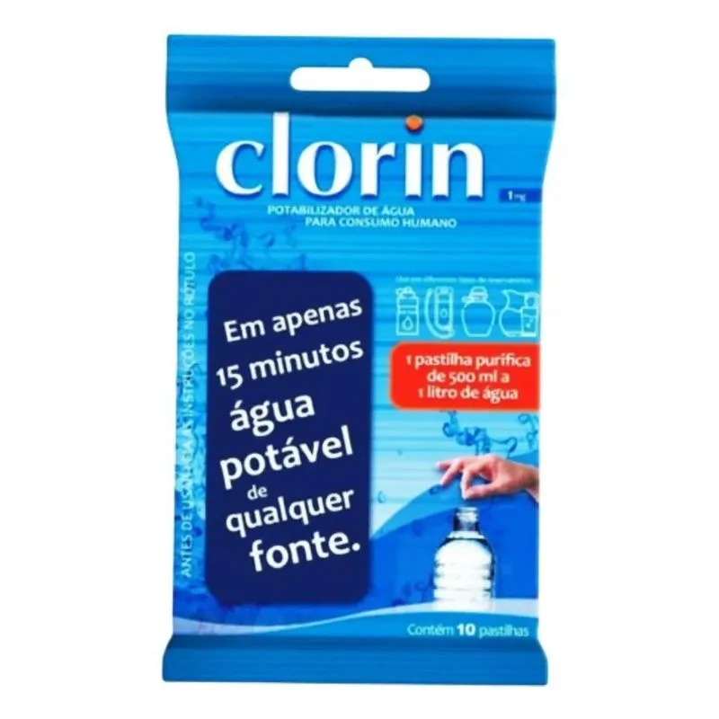 2x 20 Pastilha Purificadora 20 Litros Água Potável Clorin