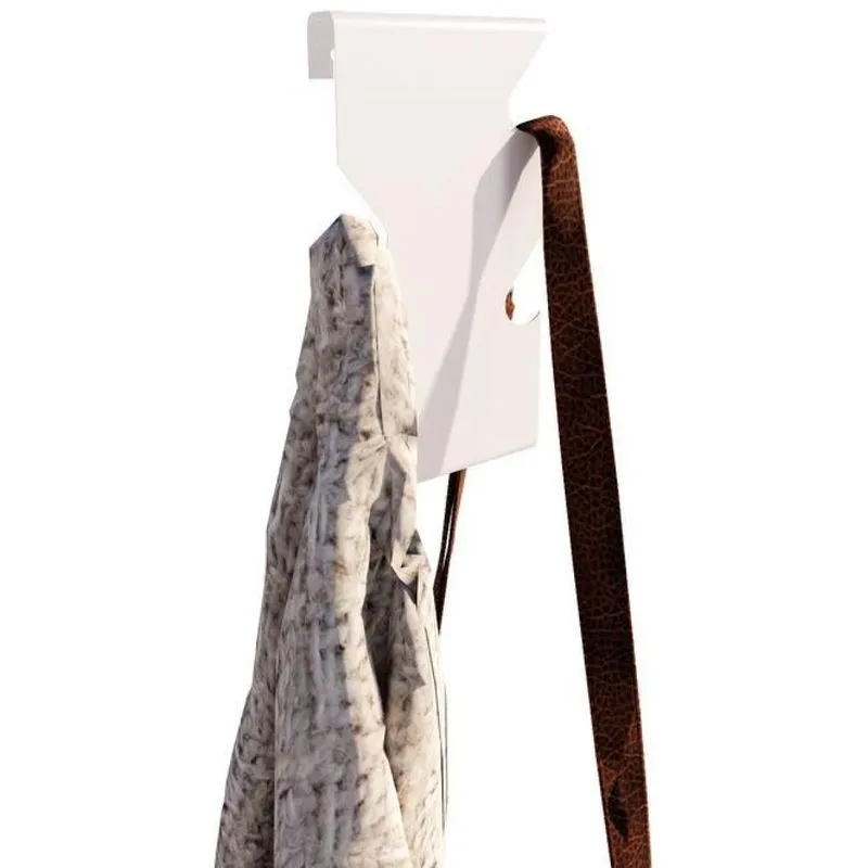 Gancho Parede Porta Suporte Cabideiro Multiuso Branco