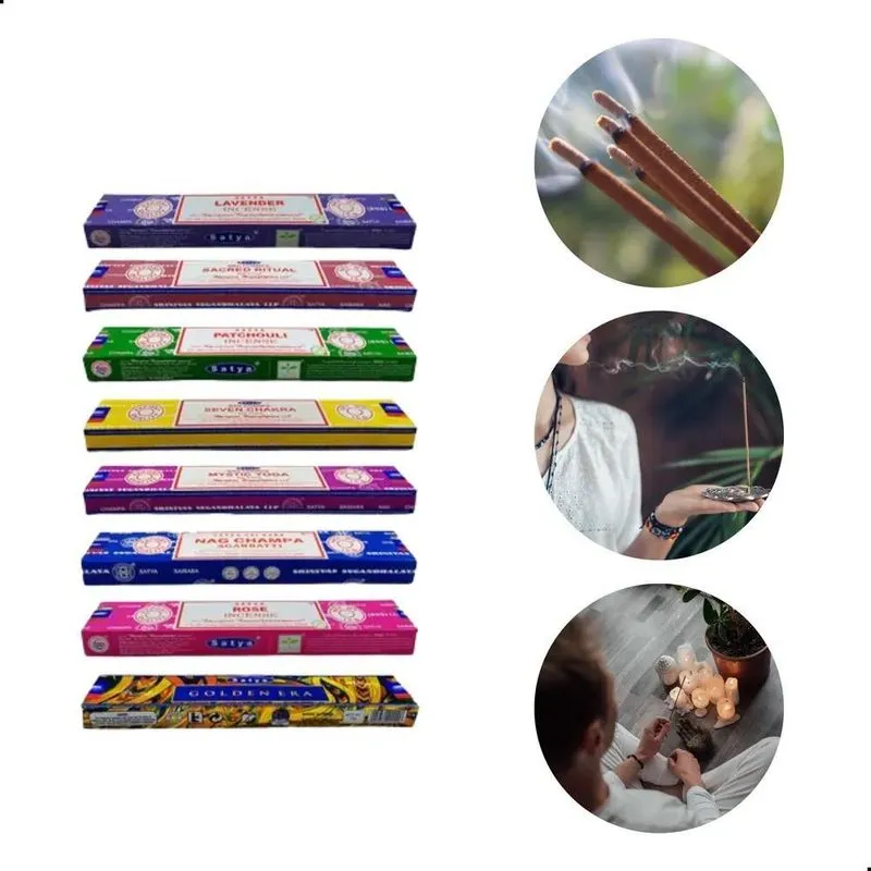 Incenso Nag Champa Massala Satya Aromas Mistos 6cx D15gr Mix