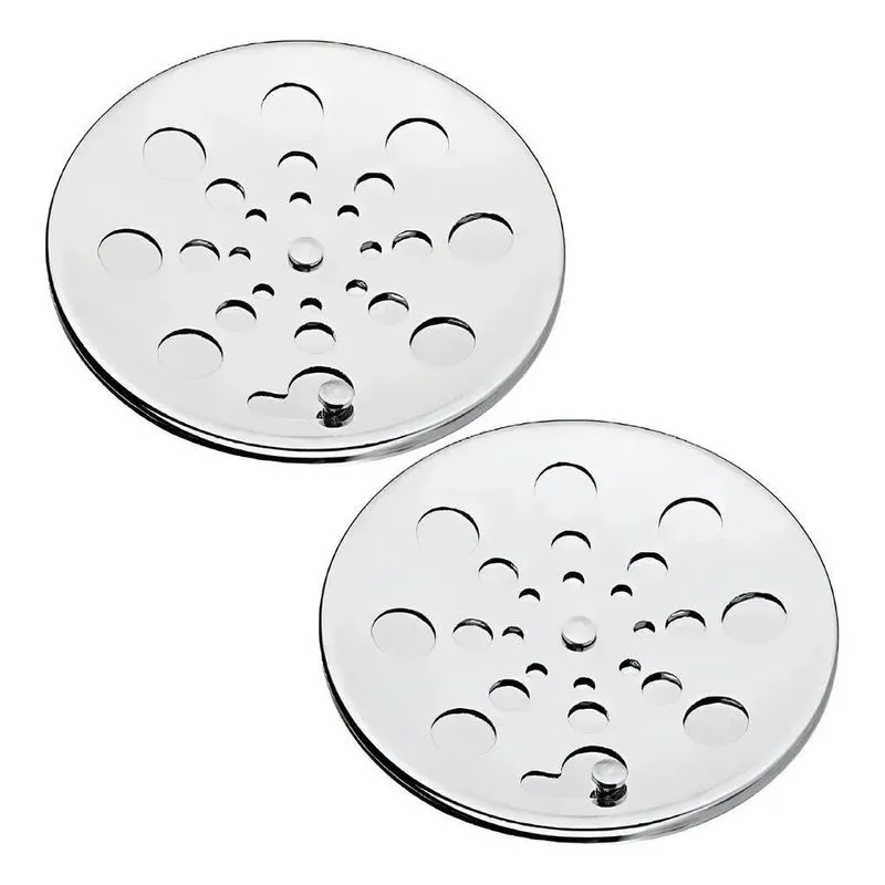 2x Kit 2 Tampa Ralo Grelha Redonda 10x10 Com Fecho Rotativo