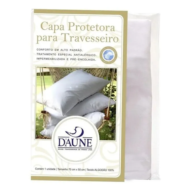 2x Capa Protetora Daune De Travesseiro Impermeabilizada Algo