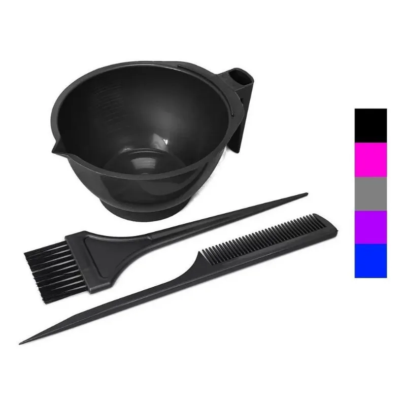 10x Kit Tintura Tigela Coloração Cumbuca + Pincel + Pente