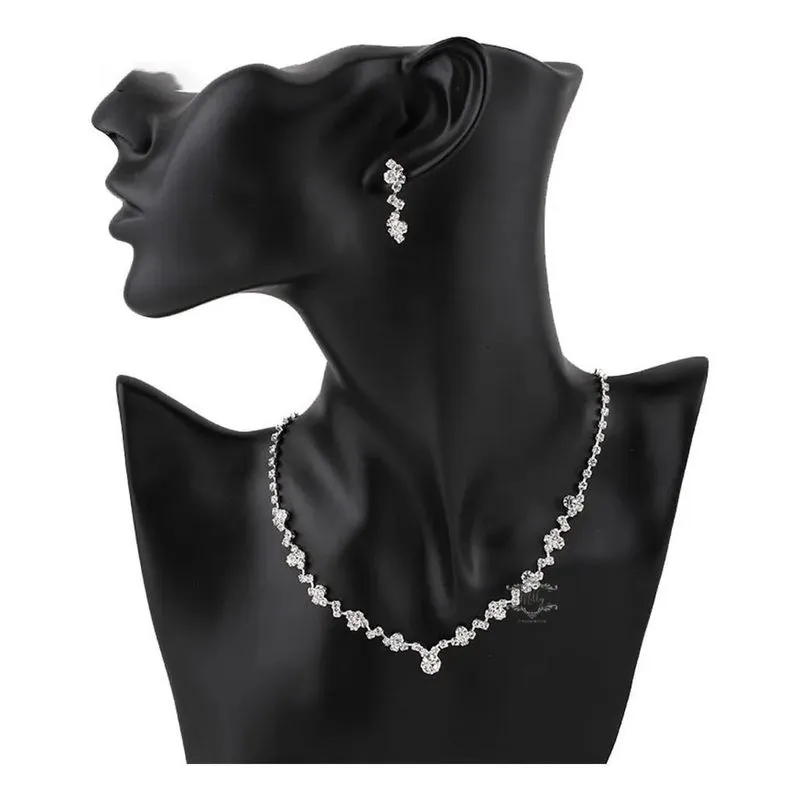 3x Conjunto Colar E Brincos Noiva Casamento Madrinha Festa C