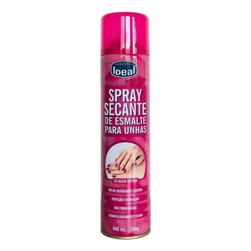 10x Spray Secante De Esmalte Para Unhas Ideal 400ml