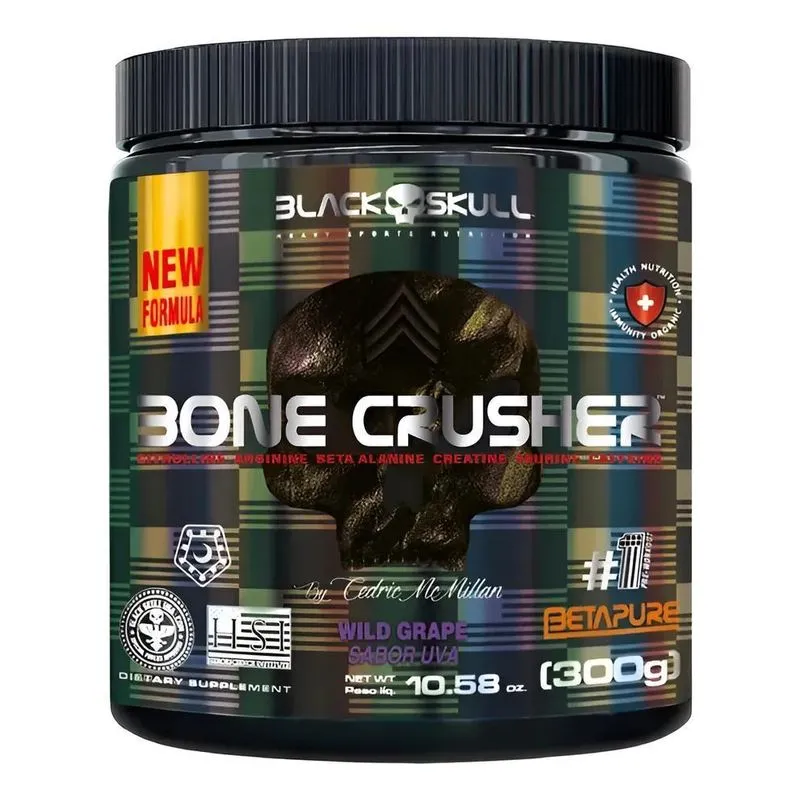 Bone Crusher 300g Pré Treino Pote 60 Dose Uva - Wild Grape