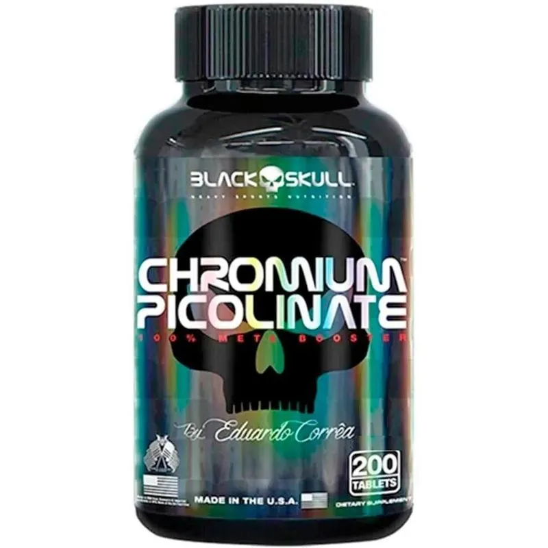 2x Picolinato Chromium Picolinate - 200 Tabletes - Black Sku