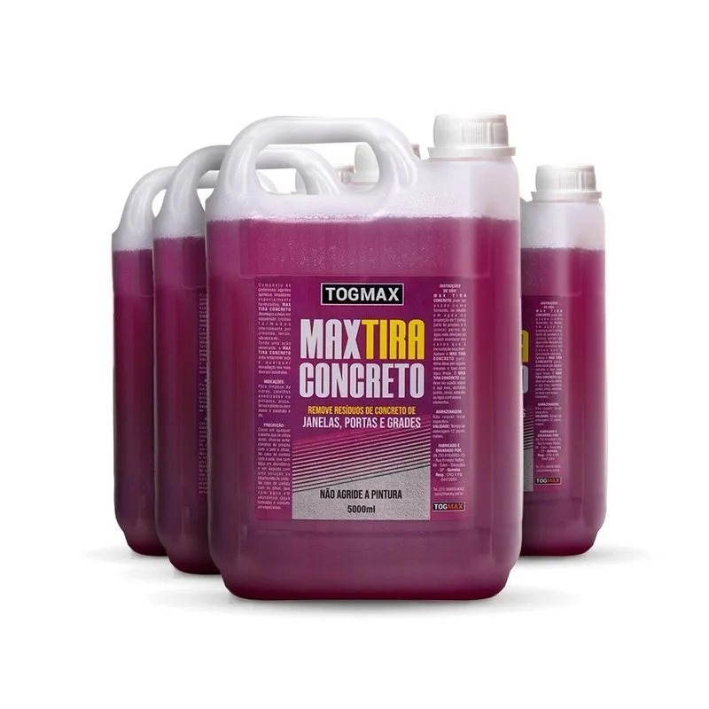 Tira Remove Concreto 5 Litros Pós Obra Limpa Facil Tog Max