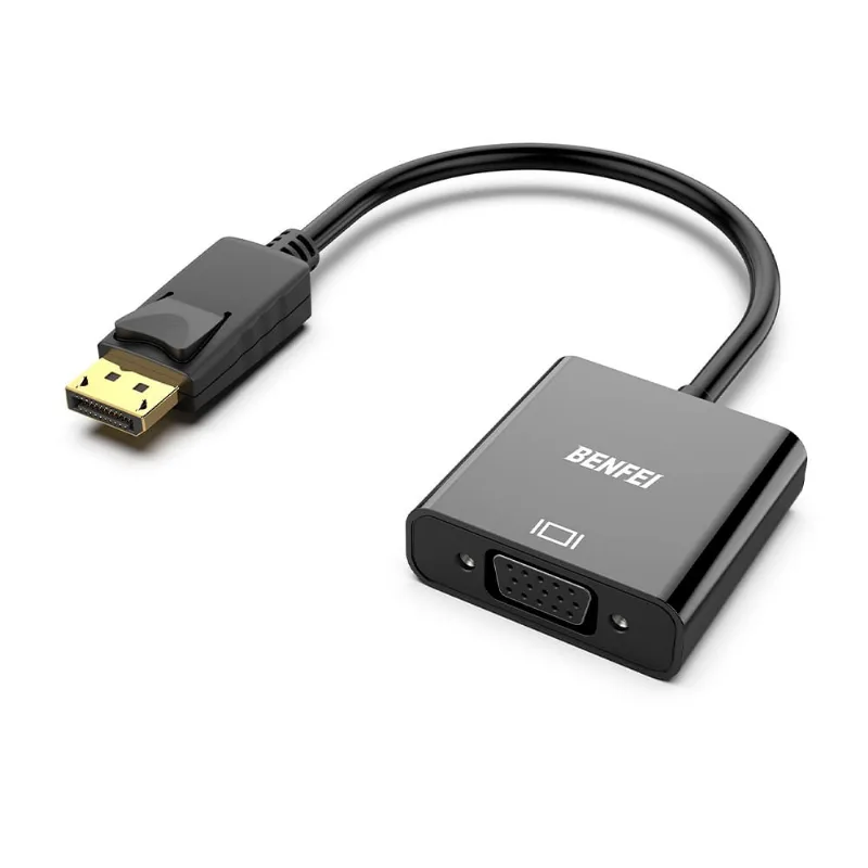 Adaptador DisplayPort para vga Benfei Macho/Fêmea Preto