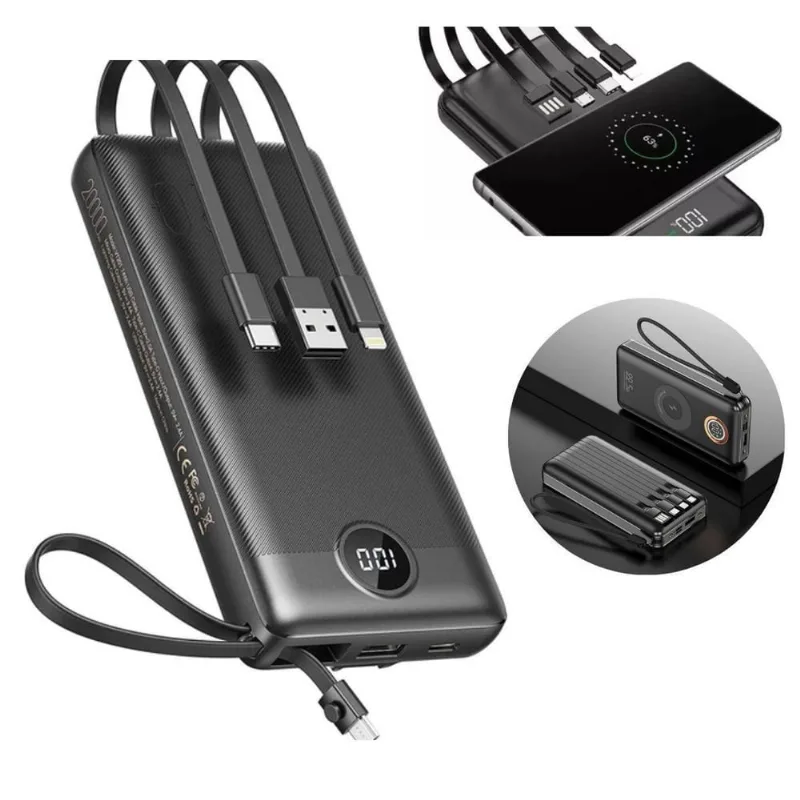 Power Bank 20000Mah 4 Entradas Turbo - Entrega Rápida