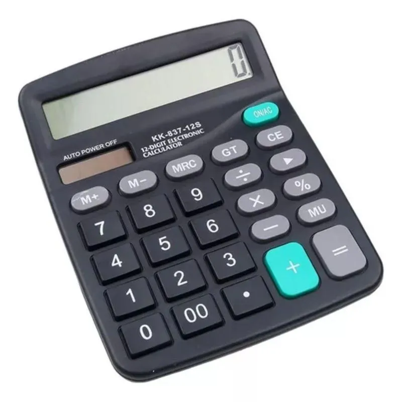 Calculadora Preta De Mesa 12 Digitos Display Barato