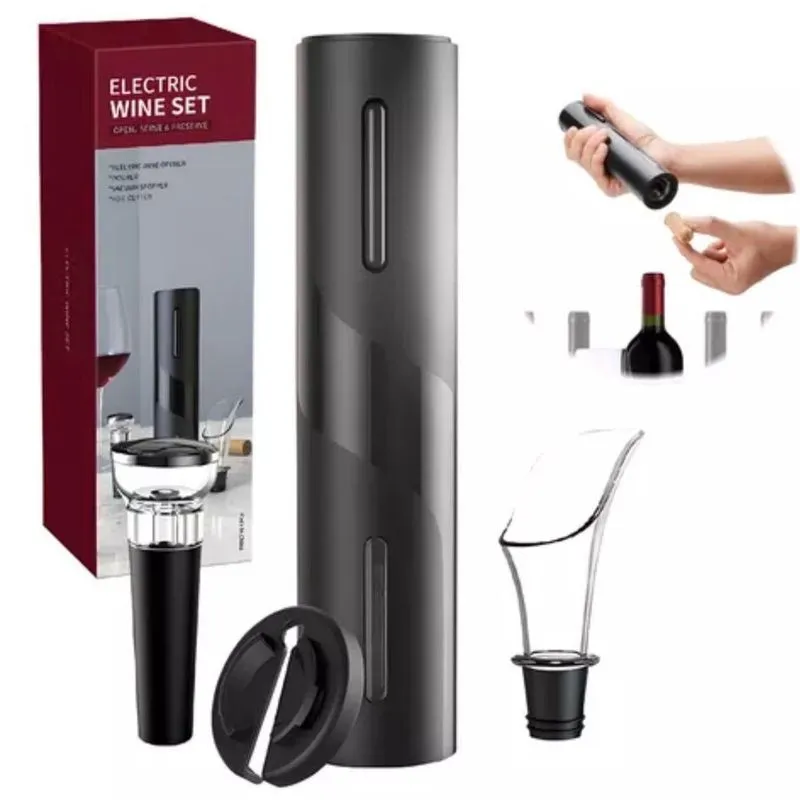 Abridor De Vinho Rolha Automático Elétrico Pilha Garantia