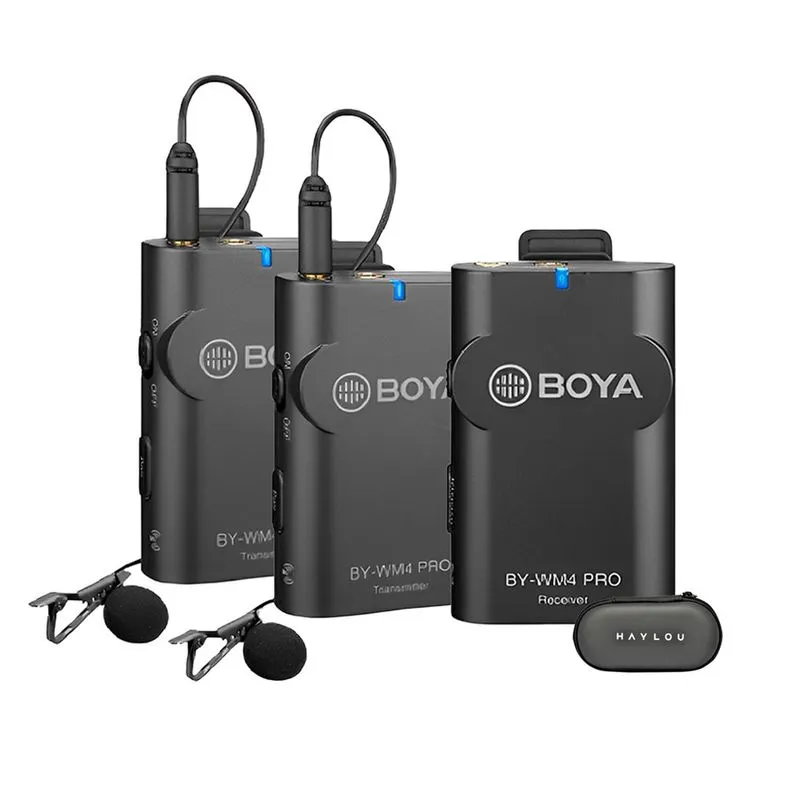 Microfone Lapela Boya By-wm4 Pro K2 + Bag Fone de Ouvido