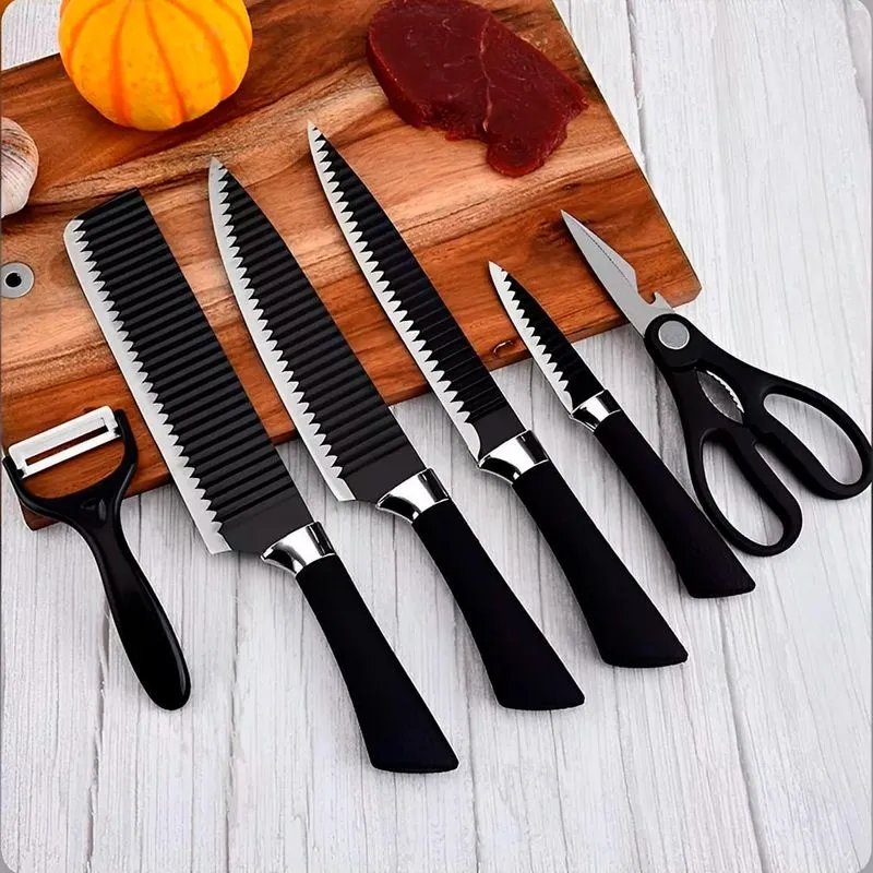 Kit Faqueiro Clink 6 Peças Com Descascador Facas Cozinha