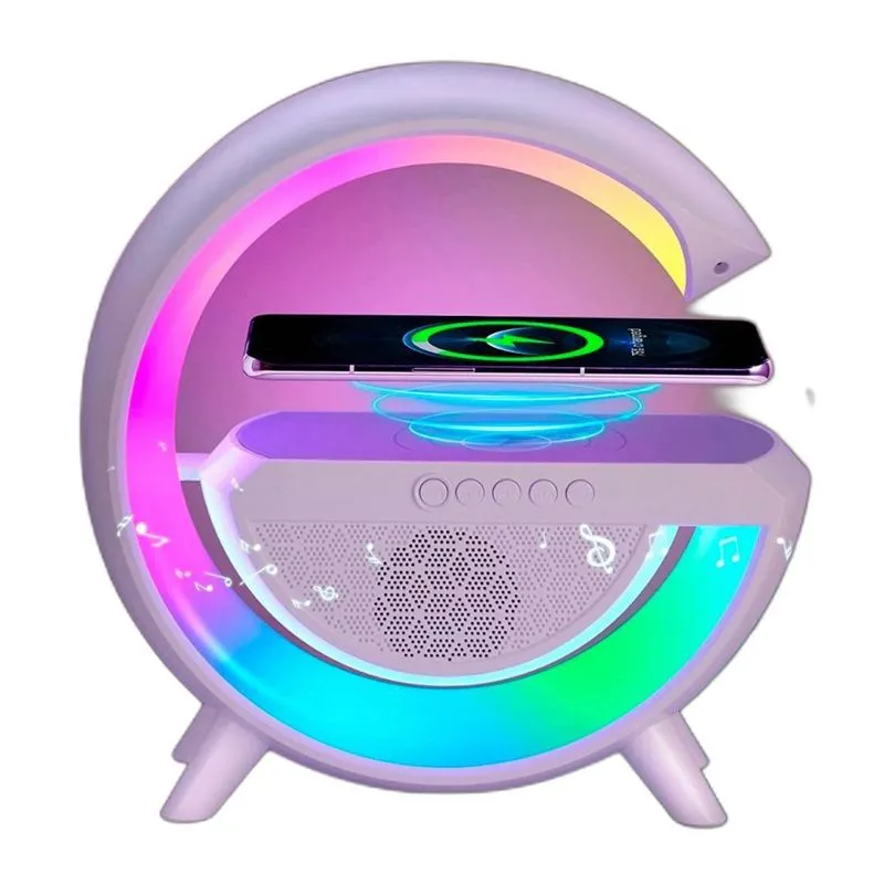 Carregador Sem Fio Luminária G Speaker Rgb Carregador