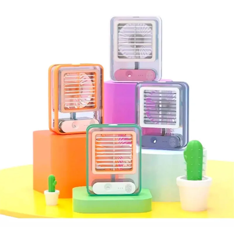 Climatizador Portátil Recarregável Ventilador E Úmidificador