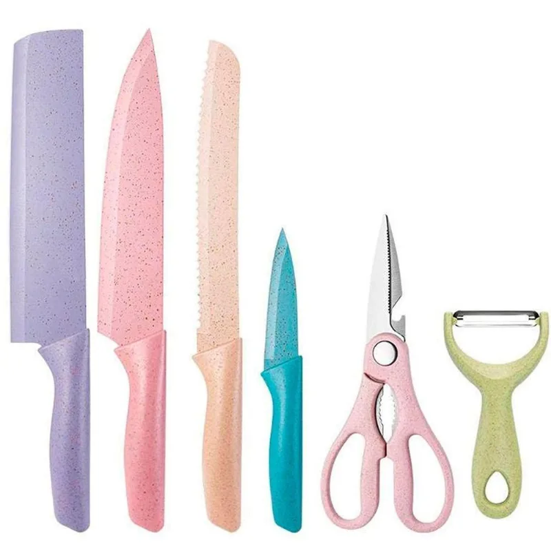 Jogo De Facas Tramontina Colorcut Inox E Cabo Colorido 6 Pçs